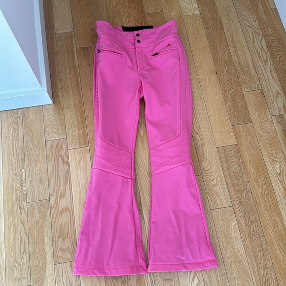 PERFECT MOMENT WOMENS AURORA HIGH WAIST FLARED SKI PANT LARGE COLOR AZALEA PINK - Picture 5 of 7